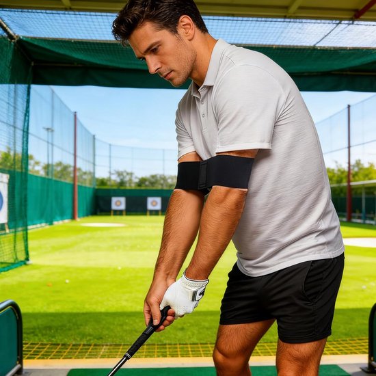 Golf-trainingshulp, correctie-oefenarmbanden, armuitlijning voor golfers, golfers, tuin, driving range, plein, thuis, fitnessstudio, binnen en buiten van GOLF — afbeelding 4