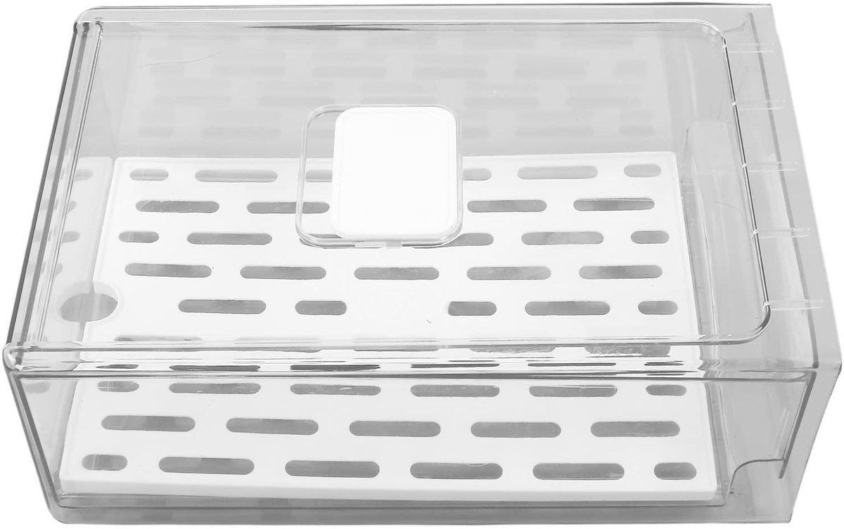 Dailygoods - Dailygoody - Transparante Koelkast Organizers - Stapelbare Trekbare Opbergdozen met Afvoerpaneel