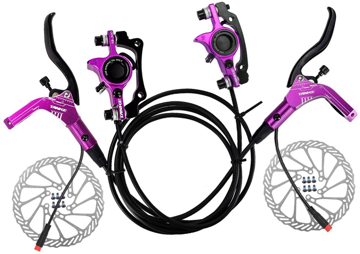 Dailygoods - Hydraulische Fiets Schijfremset met 160 mm Rotors voor E-Bikes