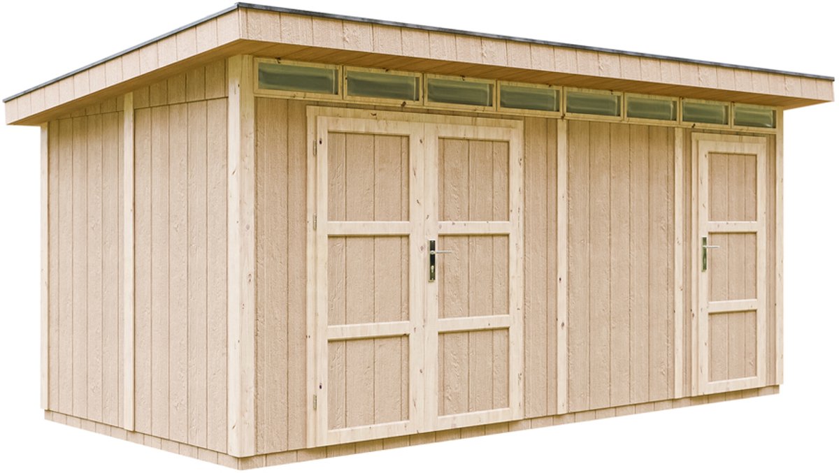 Timbela M905C - LP SmartSide Tuinhuis op houtbasis - 11,47 m² - 530x279xH237 cm - met vloer