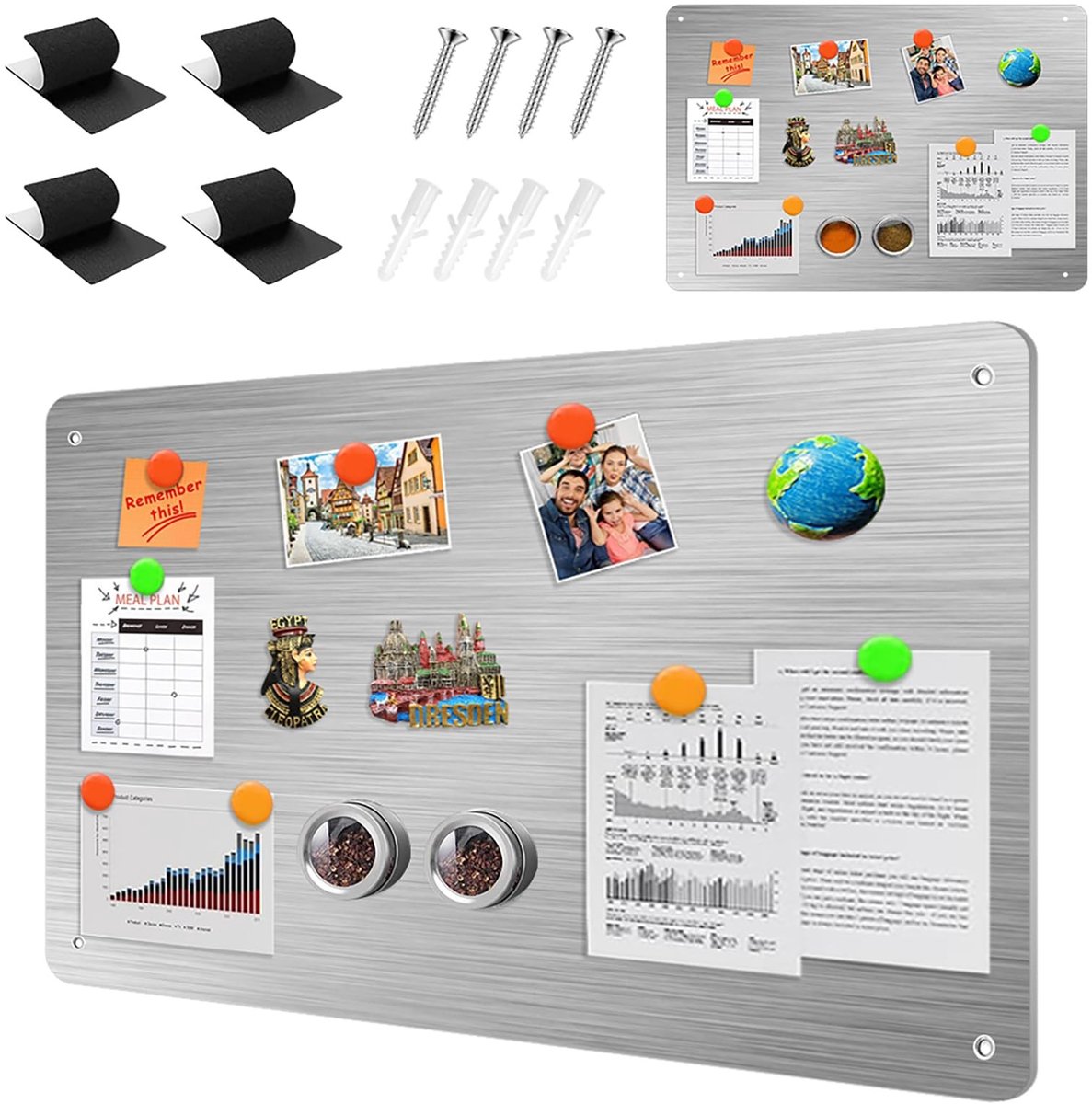 Dailygoods - Magneetbord 43 x 30 cm, Perfect voor Organisatie en Creativiteit