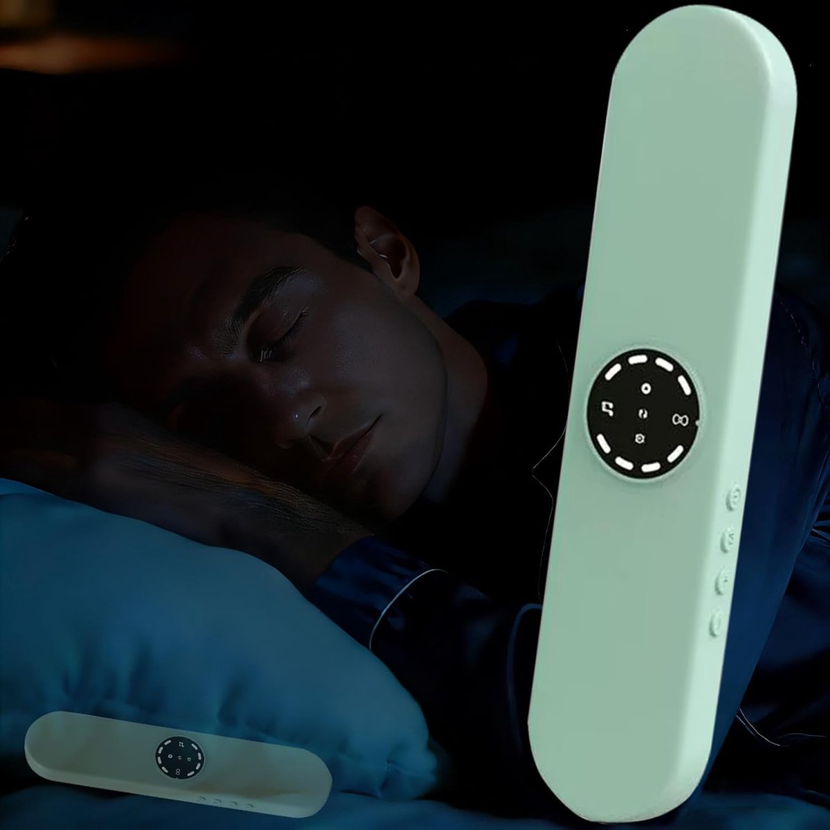 Bluetooth-kussenluidspreker voor een goede nachtrust - Bone Conduction-slaapluidspreker voor onder het kussen met ingebouwde 35 witte ruistonen, draagbare slaapkoptelefoon voor op reis, soundbar met 300mAh-batterij (groen)