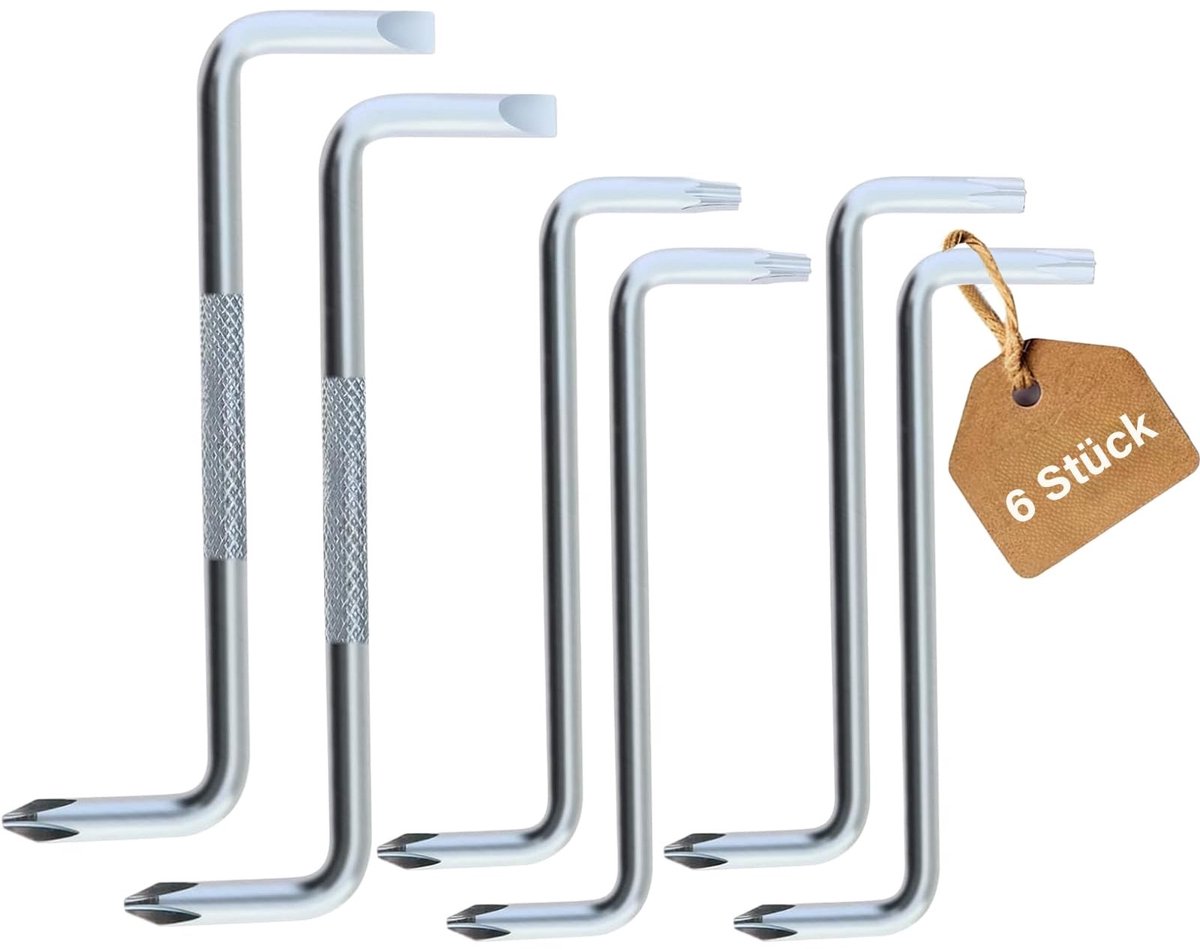 Dailygoods - 6-delige Offset Schroevendraaierset voor Krappe Ruimtes