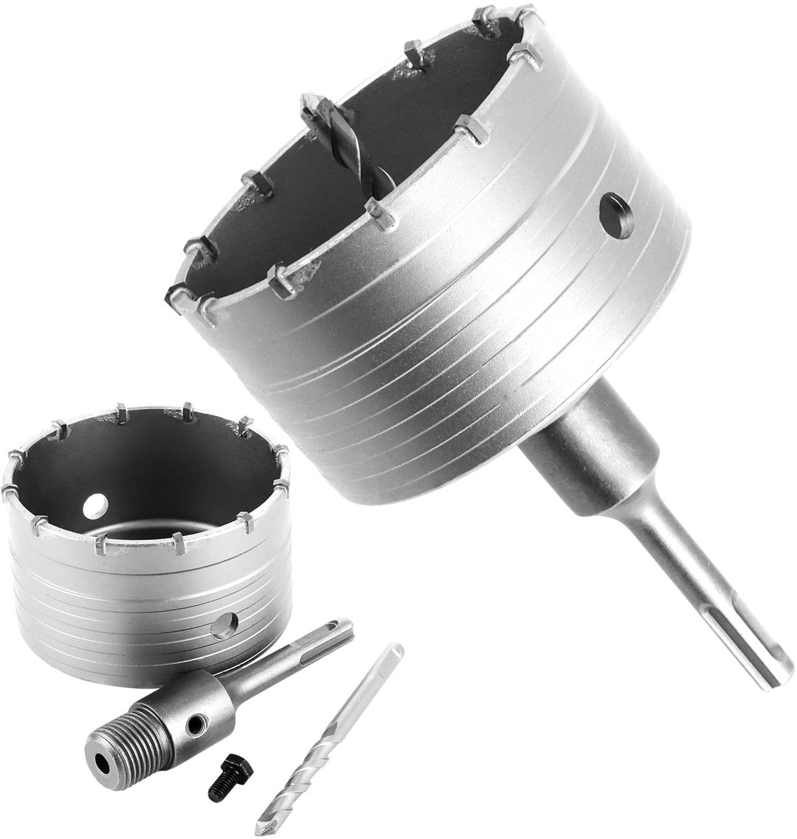 Dailygoods - Boorkroon Set voor Beton en Metselwerk met SDS-Plus Adapter