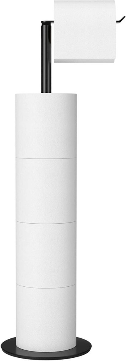 NBAP® Toiletbutler - Toiletrolhouder Staand - Zwart