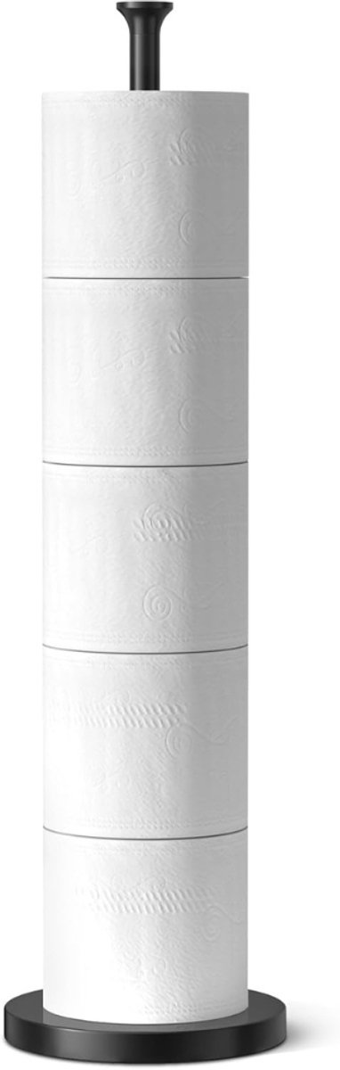 NBAP® Toiletbutler - Toiletrolhouder Staand - Zwart