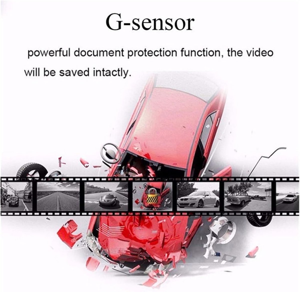Autocamera Rijrecorder - Dashcam Full HD - Veilig Rijden - Parkeerbewaking - 2 inch Scherm - Zwart – foto 3