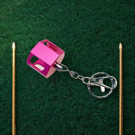 Krijthouder Poolkeu - Krijt Case - Biljart Spel - Stevige Behuizing - 3 x 8.7 cm - Roze — afbeelding 2