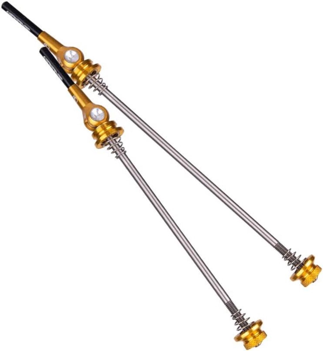 Fiets Snelspanner Fiets MTB Racefiets excentrisch. Qr. Titanium Legering Spits Ultralicht 9 mm 5 mm Snelspanner 100 135 Hub Lichtgewicht as Snelspanner Fiets (QR5 Gold)
