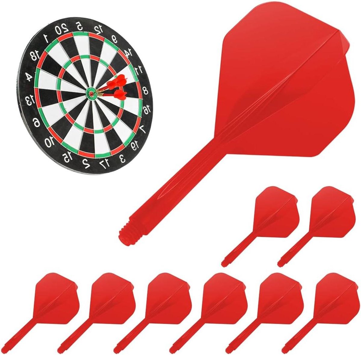 Dartpijlen Set - Dart Accessoires - Vrije Tijd Training - Duurzaam Monoblock Design - 9 Stuks - Rood