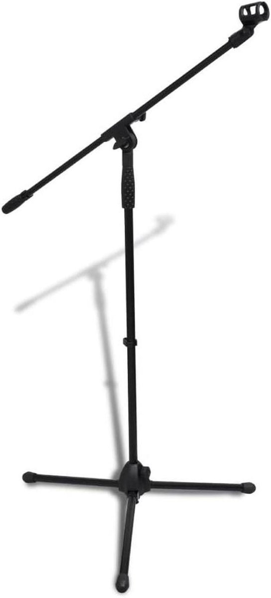 Microfoon Standaard - Muziekstandaard - Optreden Muziek - Verstelbare Hoogte - 94-165 cm - Zwart