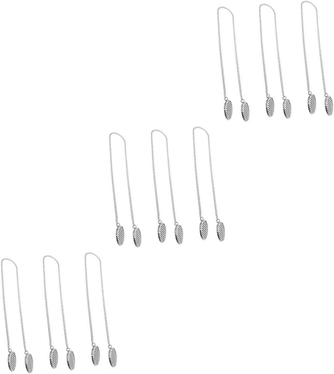 Servet Clips - Kleding Beschermers - Netjes Dineren - Verstelbare Ketting - 9 Stuks - Zilver