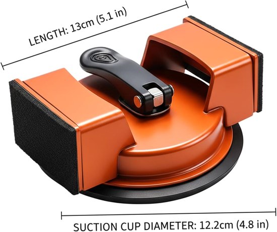 Vloer Reparatie Tool - Vloer Fixer - Vloeren Verstrakken - Krachtige Zuiging - 12.2 cm Diameter - Oranje — afbeelding 5