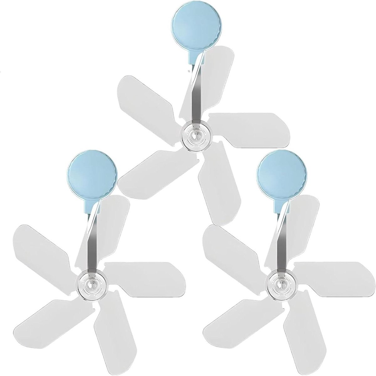Airco Deflector - Ventilatorgids - Directe Luchtstroom - 360 Graden Instelling - 3-delig - Blauw