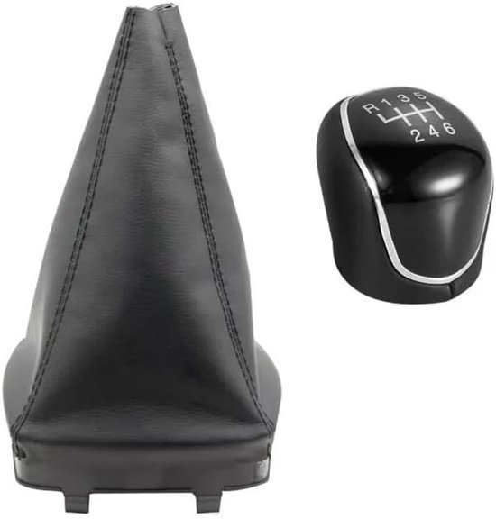 Schakelpookknop Handball - Versnellingspookhoes Set - Comfortabel Rijden - Ergonomisch Design - 5 Versnellingen - Zilver — afbeelding 3