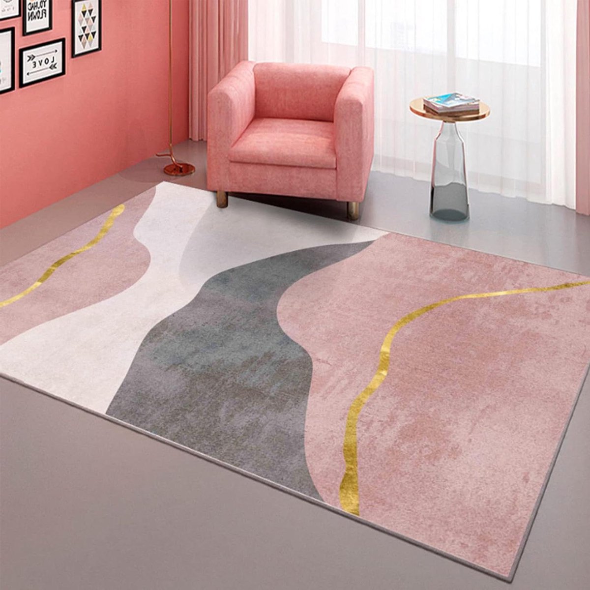 Vloerkleed Abstract - Moderne Vloerbedekking - Woonkamer Decoratie - Laagpolig Zacht - 130