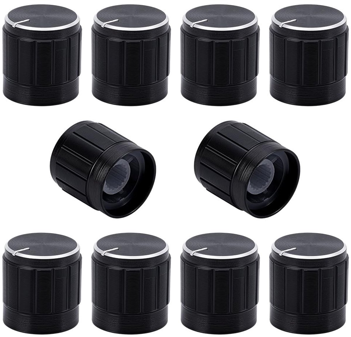 Dailygoods - 10 Stuks Aluminium Potentiometer Knoppen voor Gitaar