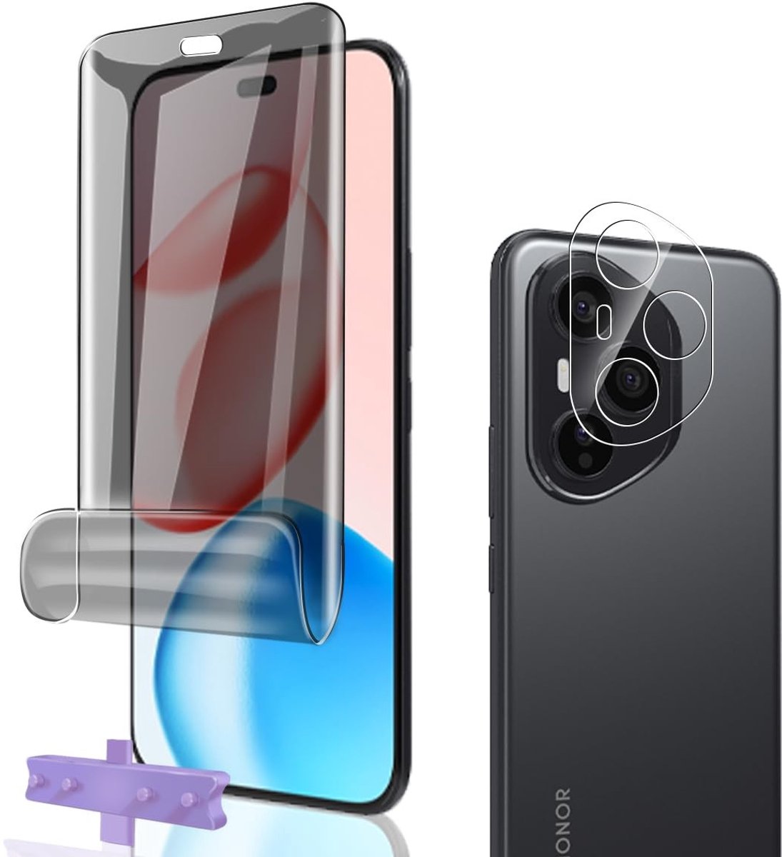Dailygoods - Privacy Displaybeschermfolie voor Honor 400 Pro