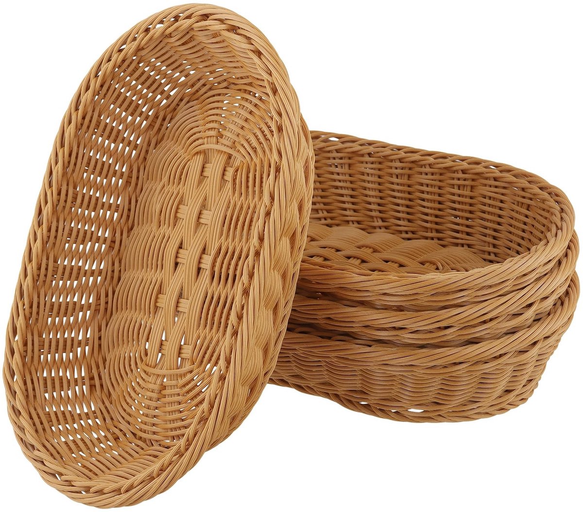 Dailygoods - Set van 4 Ovale Broodmanden van Kunststof