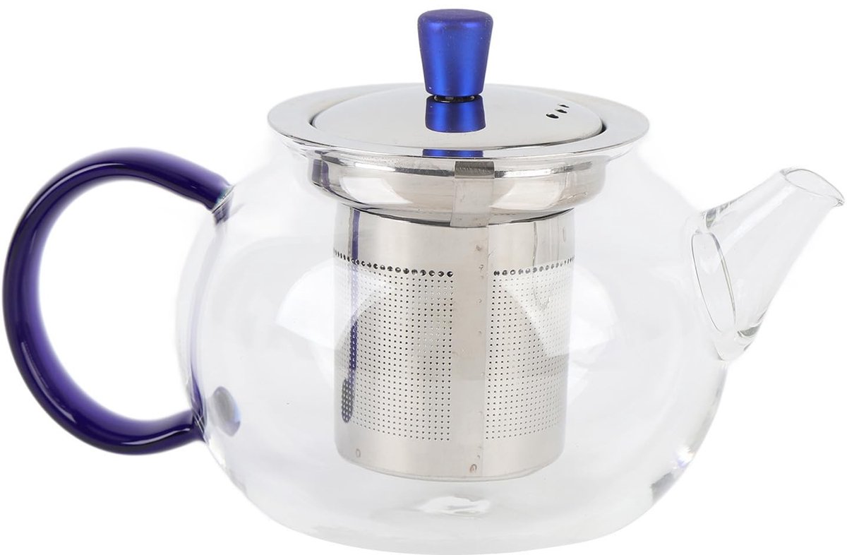 Dailygoods - 252ml Glazen Theepot met Verwijderbare Infuser