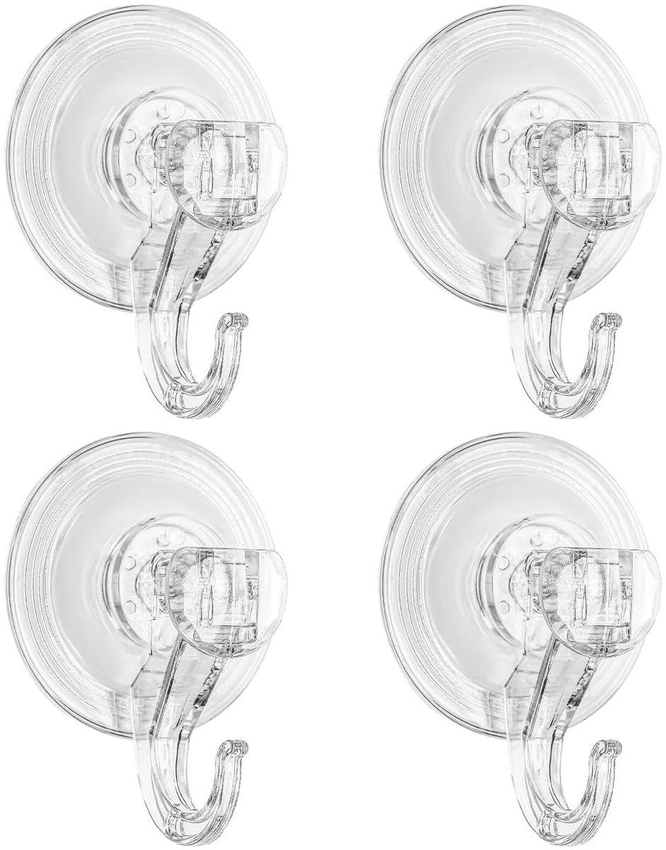 Dailygoods - Herbruikbare Transparante Zuignaphaken 7 cm
