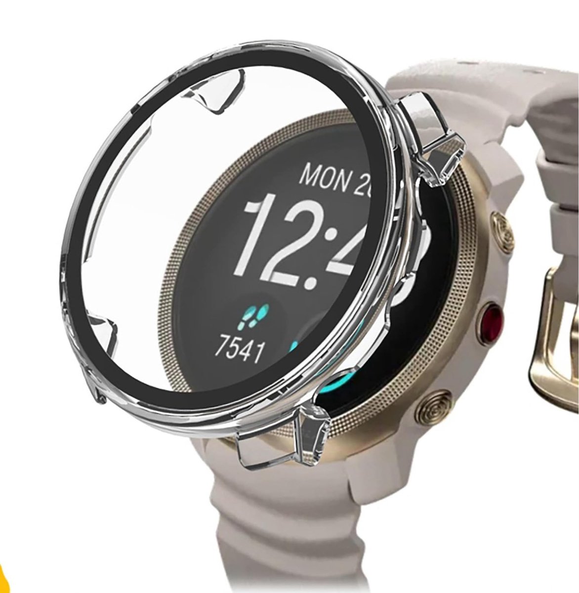 Dailygoods - Beschermhoes voor Polar Vantage M3 met Displayfolie en Kunststof Frame