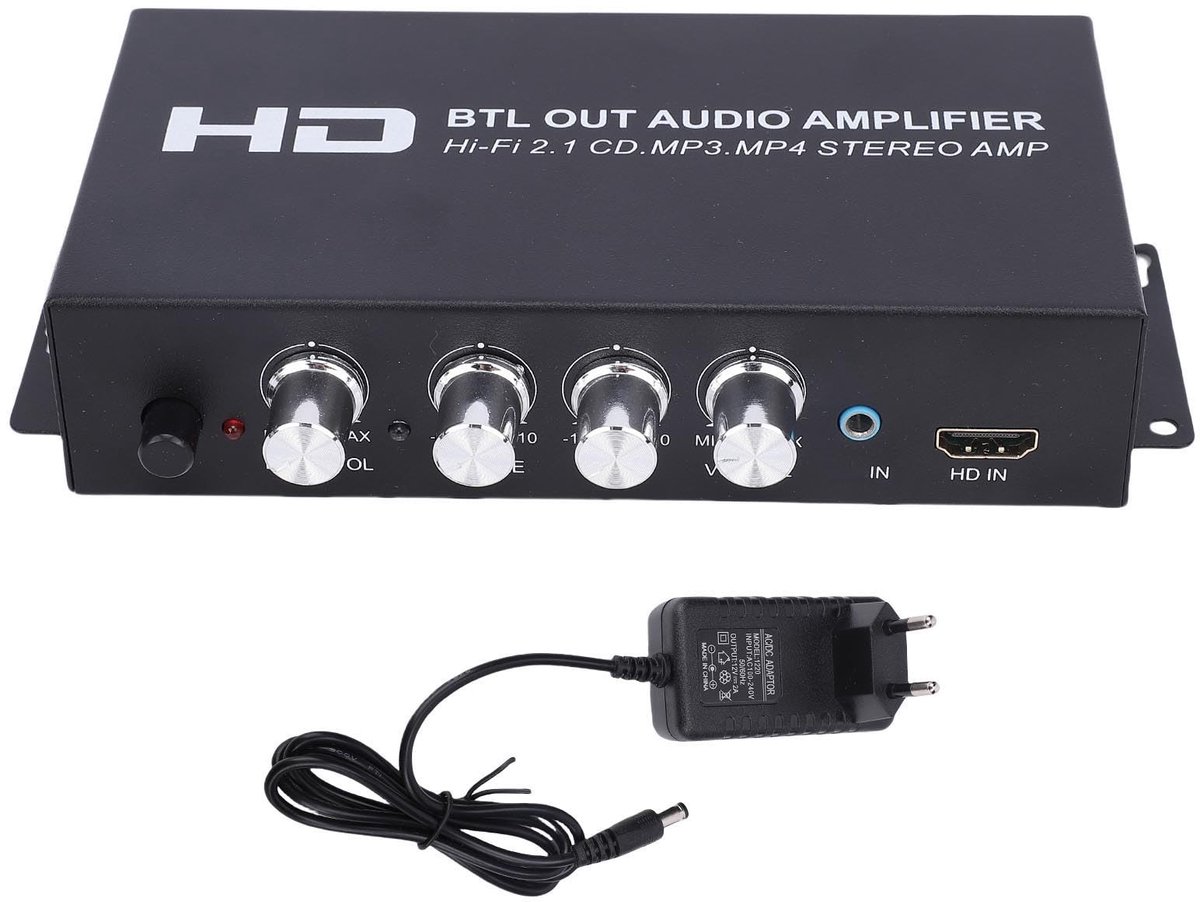 Dailygoods - Stereoversterker met Bluetooth en HDMI Ondersteuning