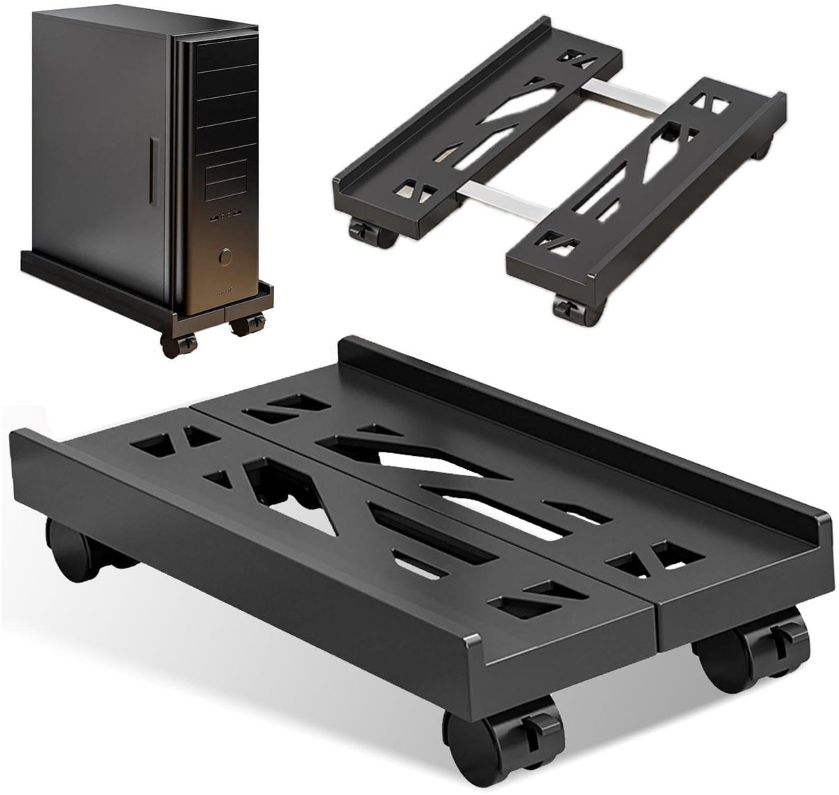 Dailygoods - Universele CPU-Standaard met Vergrendelbare Wielen