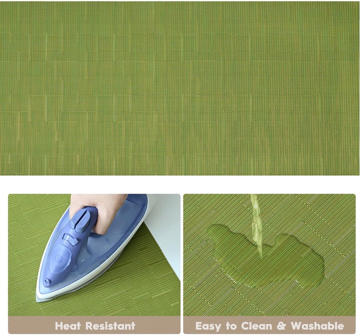 Dailygoods - Wasbare PVC Tafelloper in Grasgroen 30 x 153 cm