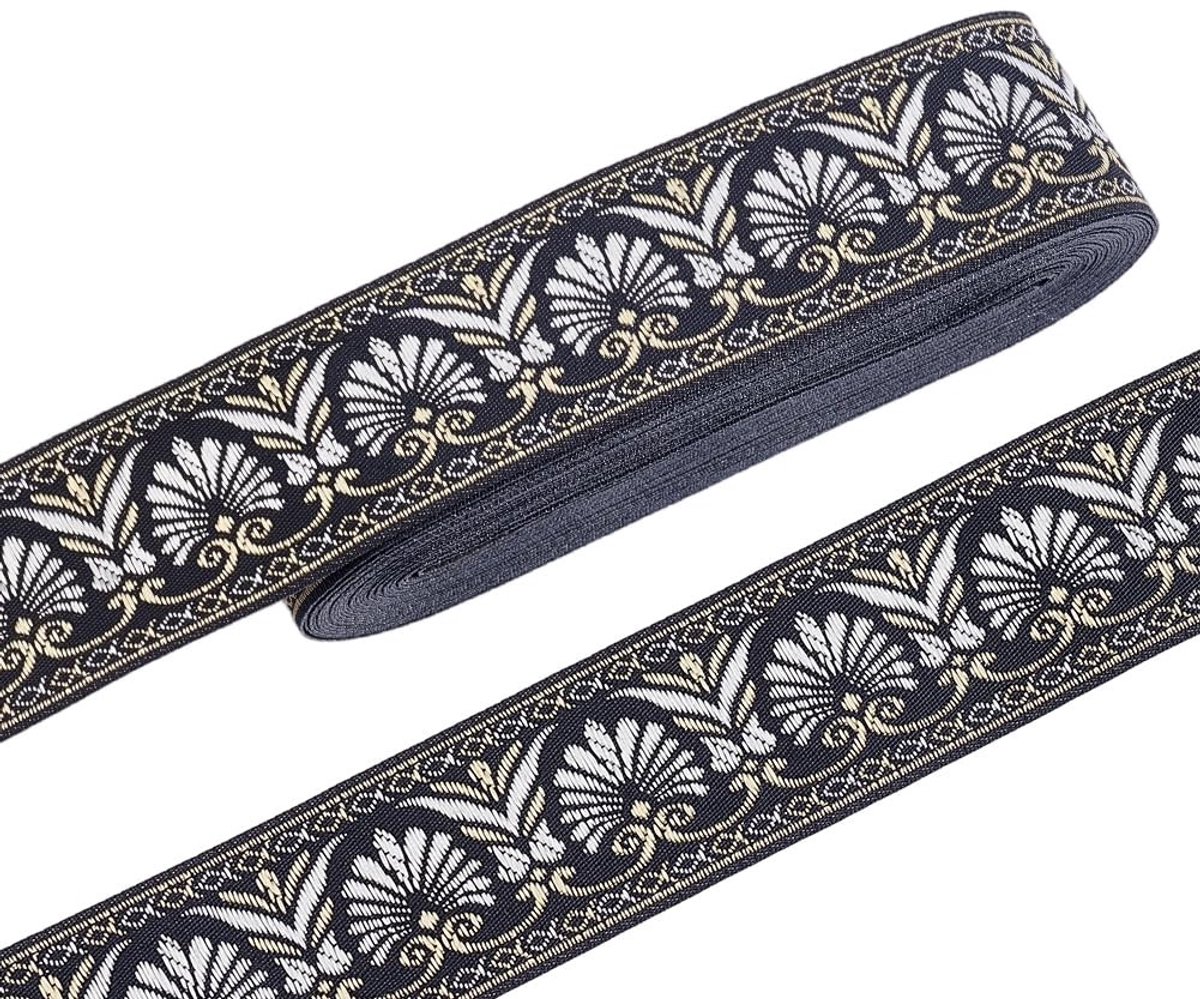 Dailygoods - Vintage Jacquardlint 3,3 cm voor Doe-Het-Zelf Projecten