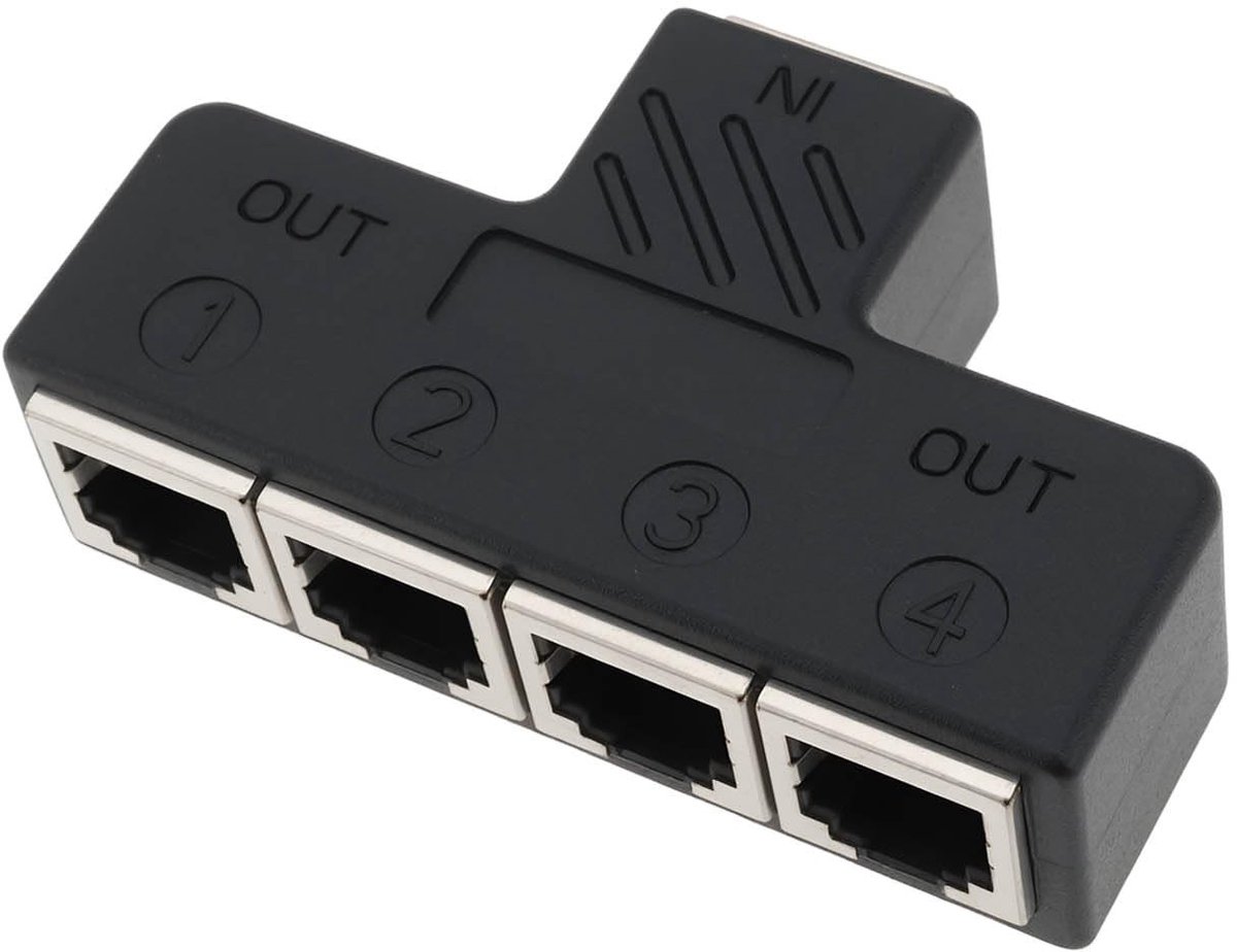 Dailygoods - RJ11 Vrouwelijke Koppeling voor 4 Telefoonlijnen