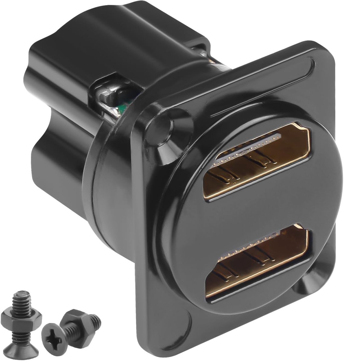 Dailygoods - Dual HDMI 2.0 Paneelmontage Adapter voor HDTV Aansluiting