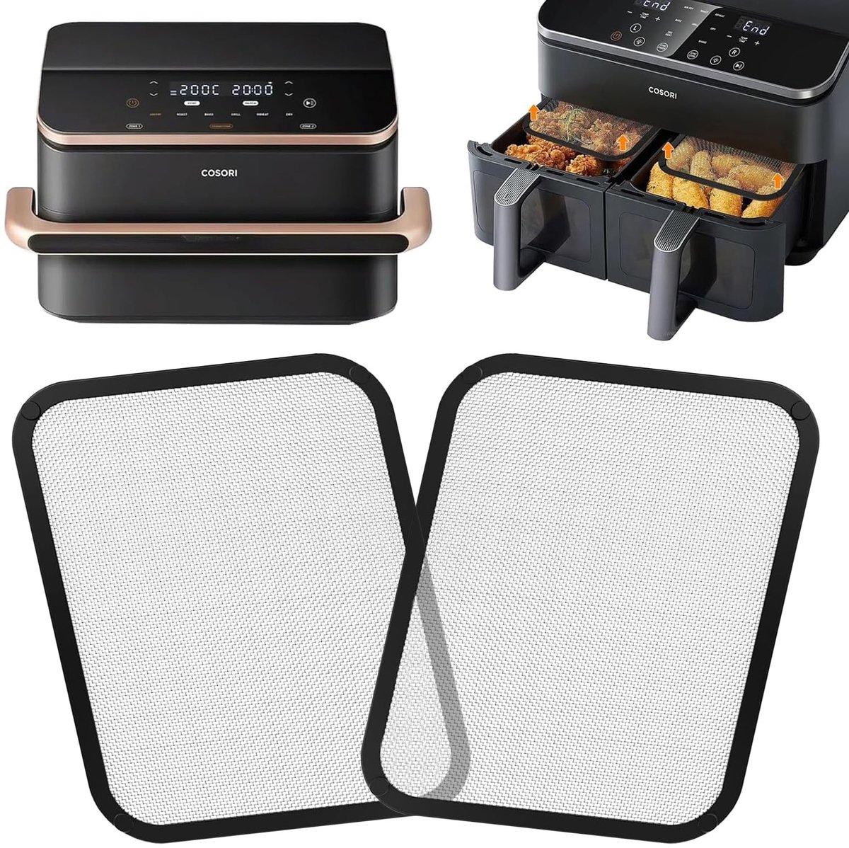 Dailygoods - Magnetische Siliconen Spatbescherming voor Heteluchtfriteuse