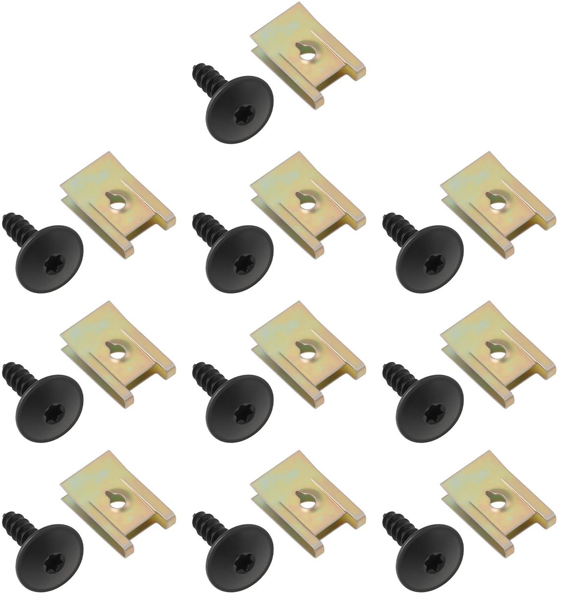 Dailygoods - 20 Stuks Motor Cover Ondertray Wiel Arch Schroef Clips voor Auto
