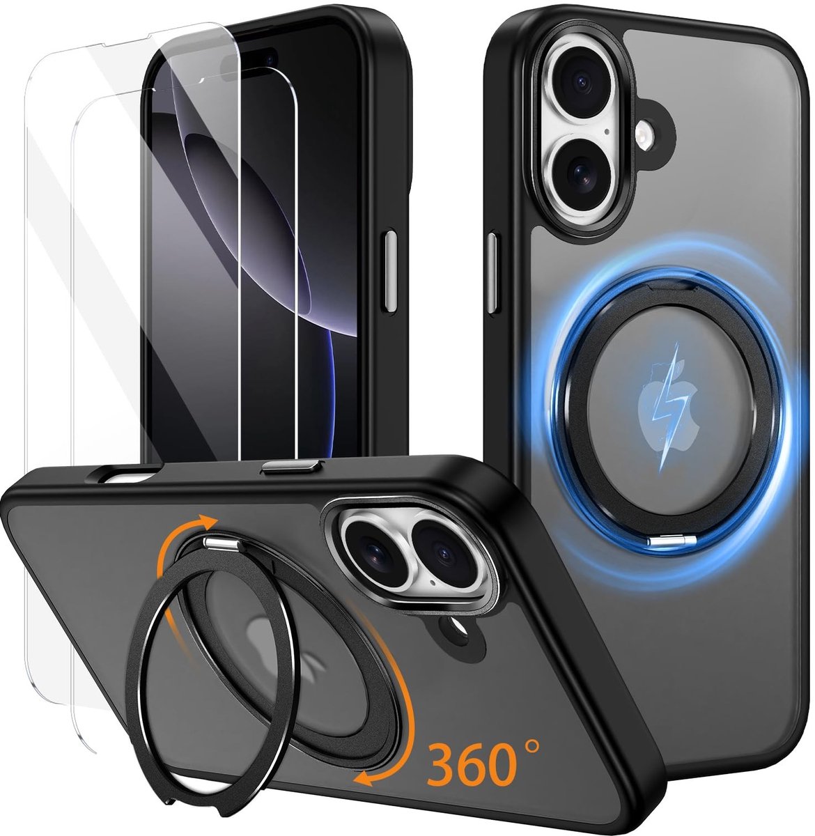 Dailygoods - Magnetische Hoes voor iPhone 16 met Schermbeschermer