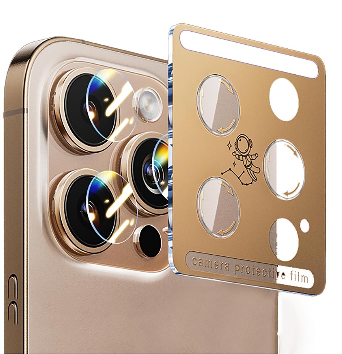 Dailygoods - 2 stuks Camerafolie voor iPhone 16 Pro/16 Pro Max, HD Gehard Glas