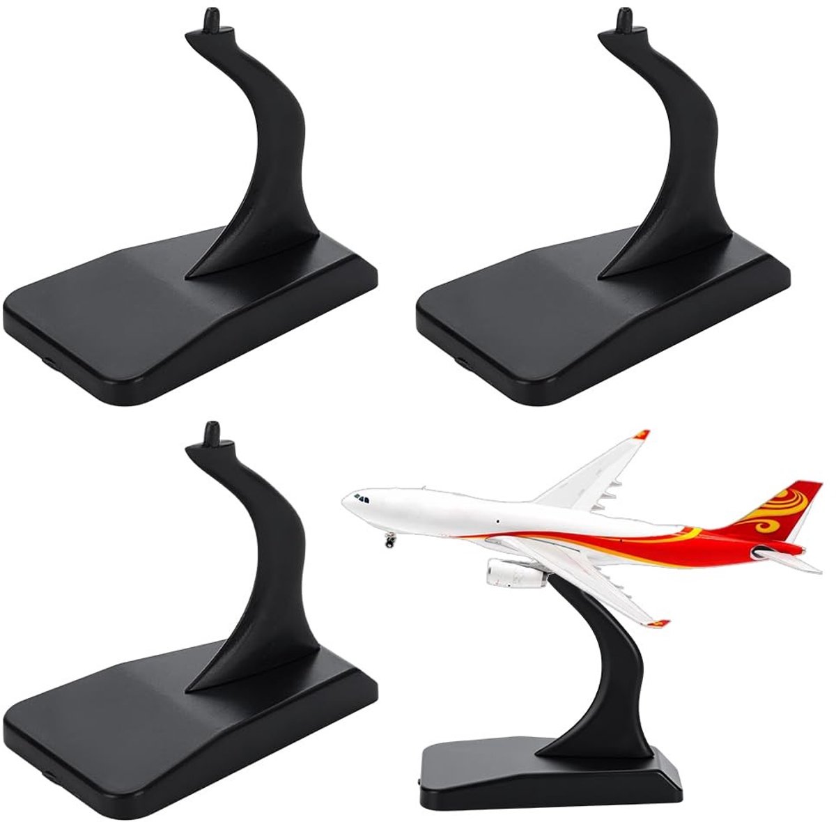 Dailygoods - 4 Stuks Vliegtuig Model Stand voor Collecties en Weergave