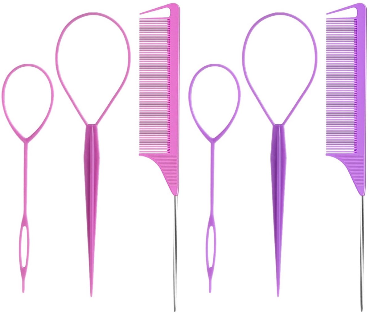 Dailygoods - Set van 2 Haarstyling Kammen voor Professionele Kapsels