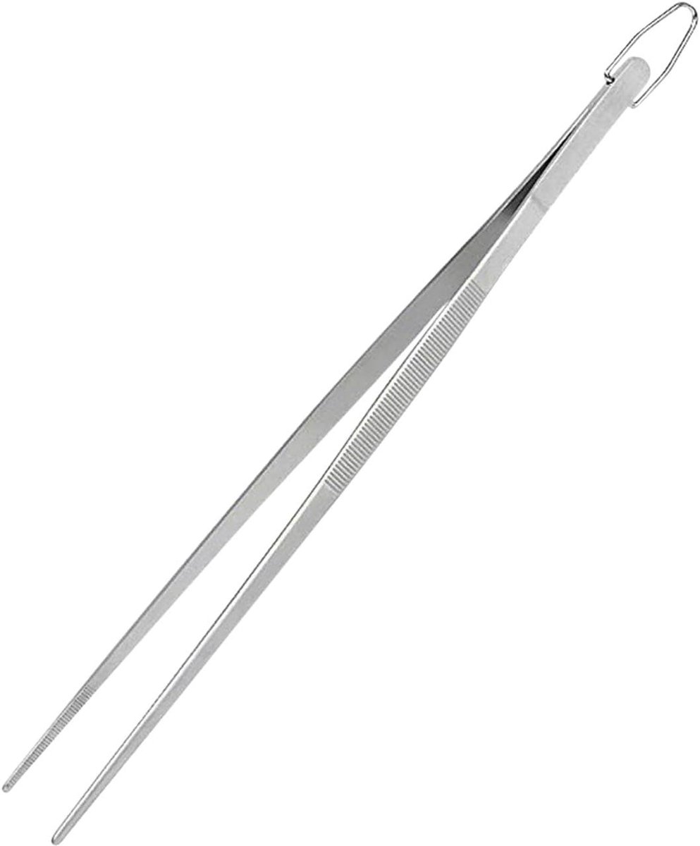 Keukenpincet - Voedseltang - Koken en serveren - Verbeterde stabiliteit - 30 cm - Zilver