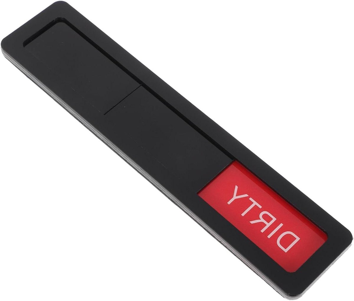 Vaatwasser Indicator - Schoon Vuil Bordje - Keuken Organisatie - Magnetisch Flexibel - 18x4 cm - Zwart