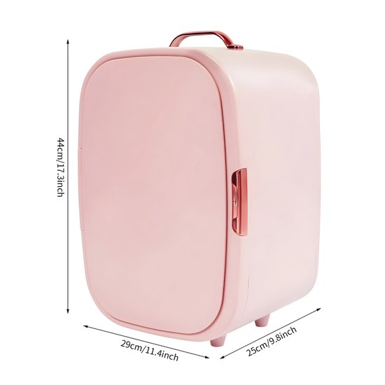 Cosmetica Koelkast 12L - Beauty Fridge - Compacte Make-up Koelkast - Voor Lippenstift en Huidverzorging - Voor Slaapkamer en Kantoor - Roze van Happiq — afbeelding 4