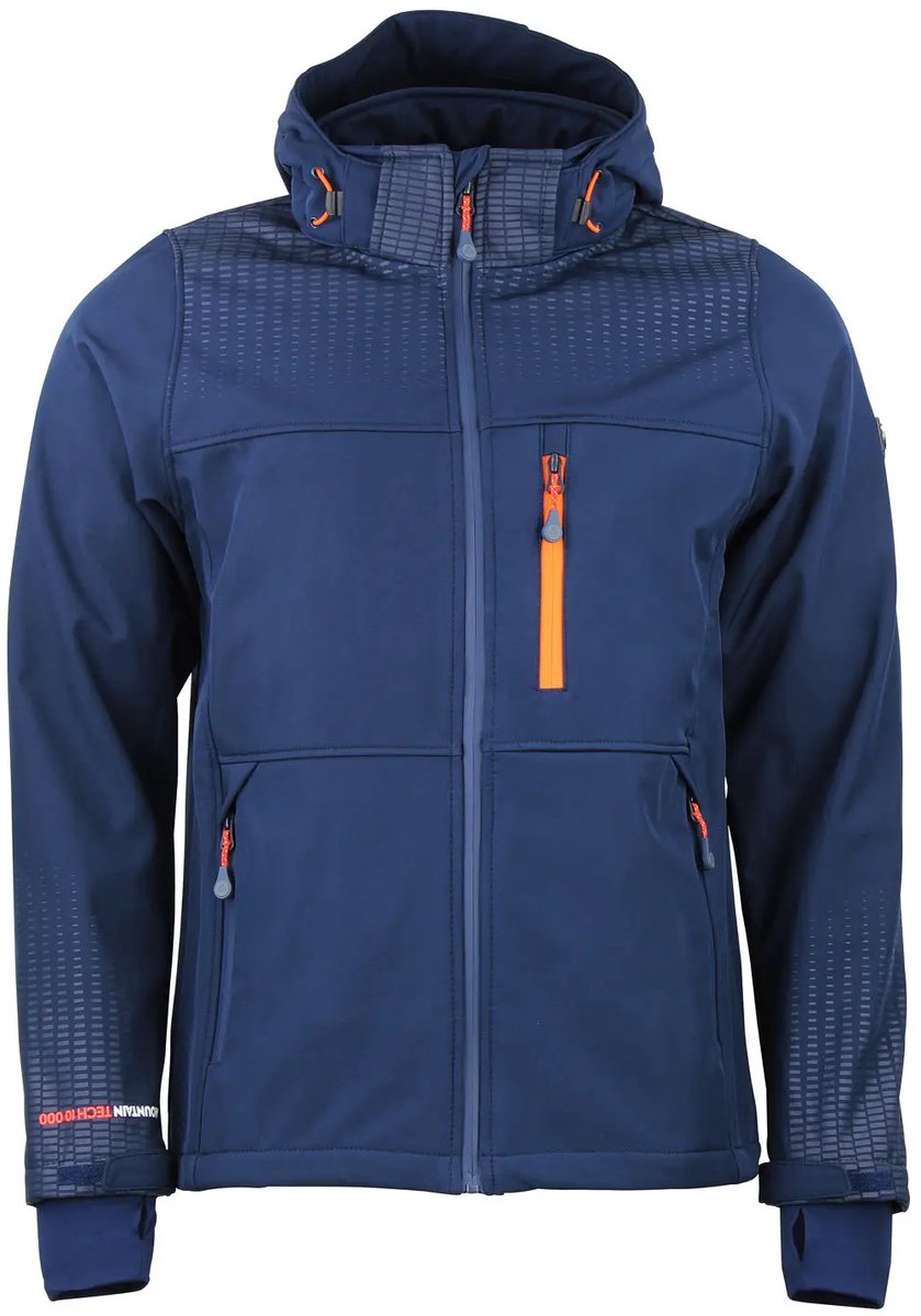 Softshell jas met capuchon Peak Mountain Cabra Blauw