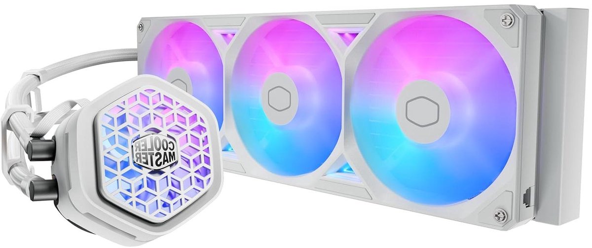 Waterkoeler - Vloeistofkoeling - Computer Koelen - Geïntegreerde VRM Ventilator - 360 mm Radiator - Wit