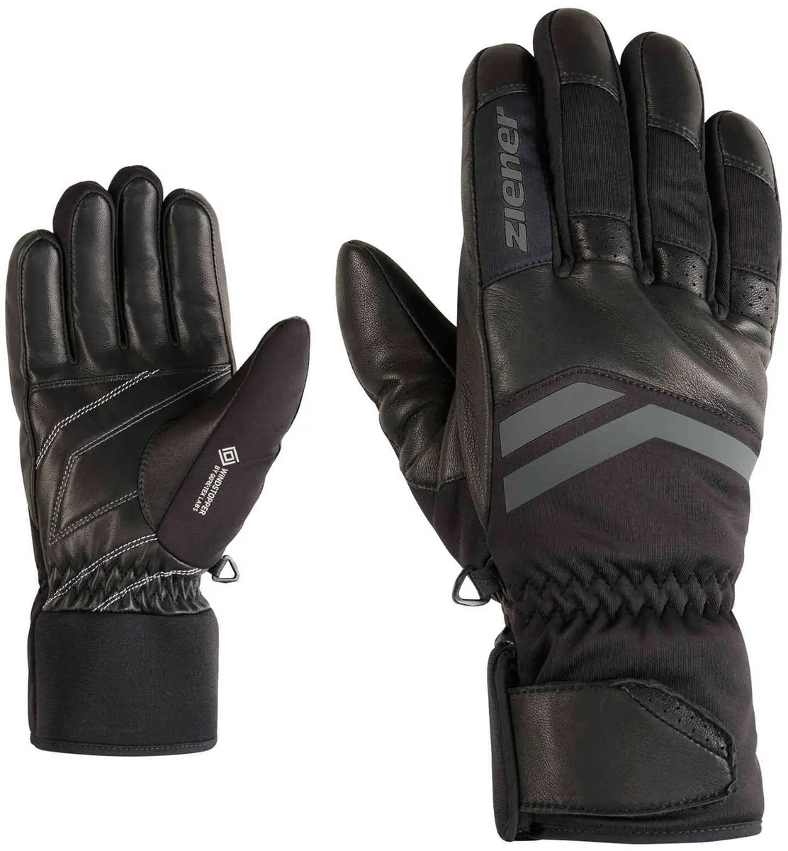 Skihandschoenen Ziener Gudwig-Z WS PR Zwart