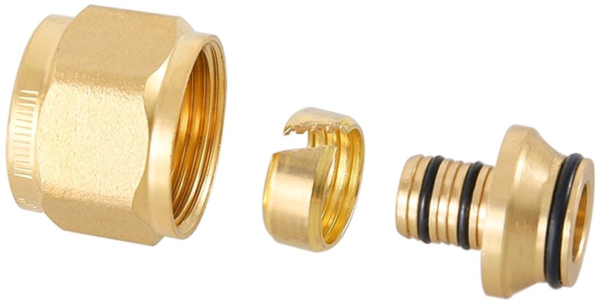 Dailygoods - Dailygoody - Vloerverwarmingsconnector - Messing adapter - Eenvoudige installatie - Lekvrij - Flexibele aansluitmogelijkheden - Geschikt voor 3/4 inch