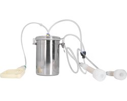 Handmatige Melkmachine 2L voor Thuisgebruik op Kleine Boerderijen, Duurzaam Roestvrij Staal, Ideaal voor Schapen en Geiten met Transparant Deksel