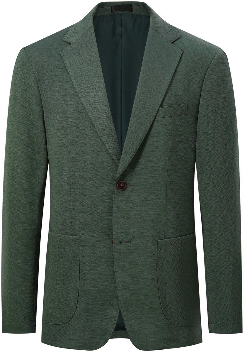 ALLTHEMEN Heren Blazer met Notch Lape - Gegolfd Patroon - XL
