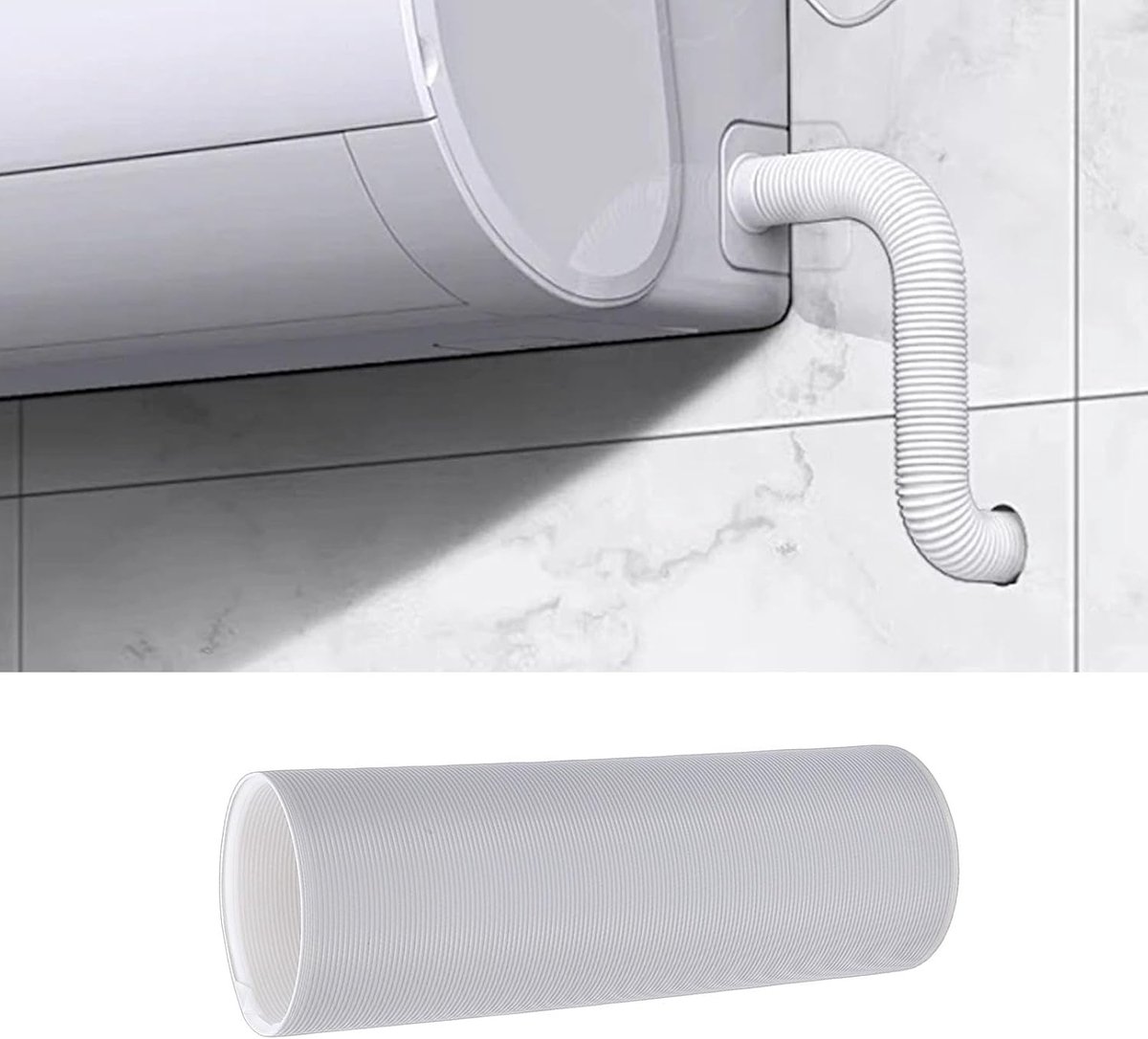Airco Afvoerslang - Flexibel Kanaal - Ruimte Koelen - Universele Pasvorm - 2 Meter - Wit