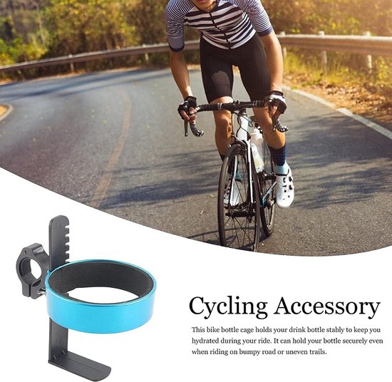 Fiets Bidonhouder - Fleskooi Beugel - Hydratatie Onderweg - Regendicht Duurzaam - Binnendiameter 76mm - Blauw — afbeelding 3