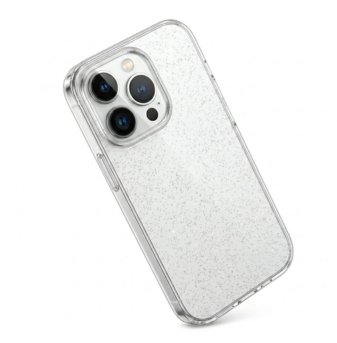 Glitter Hoesje Geschikt voor iPhone 14 pro max Telefoonhoesje Case transparant